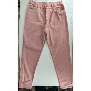 Vintage 90s Pink Wrangler Jeans Womens 12x32 High Rise Washed Y2K Made In USA